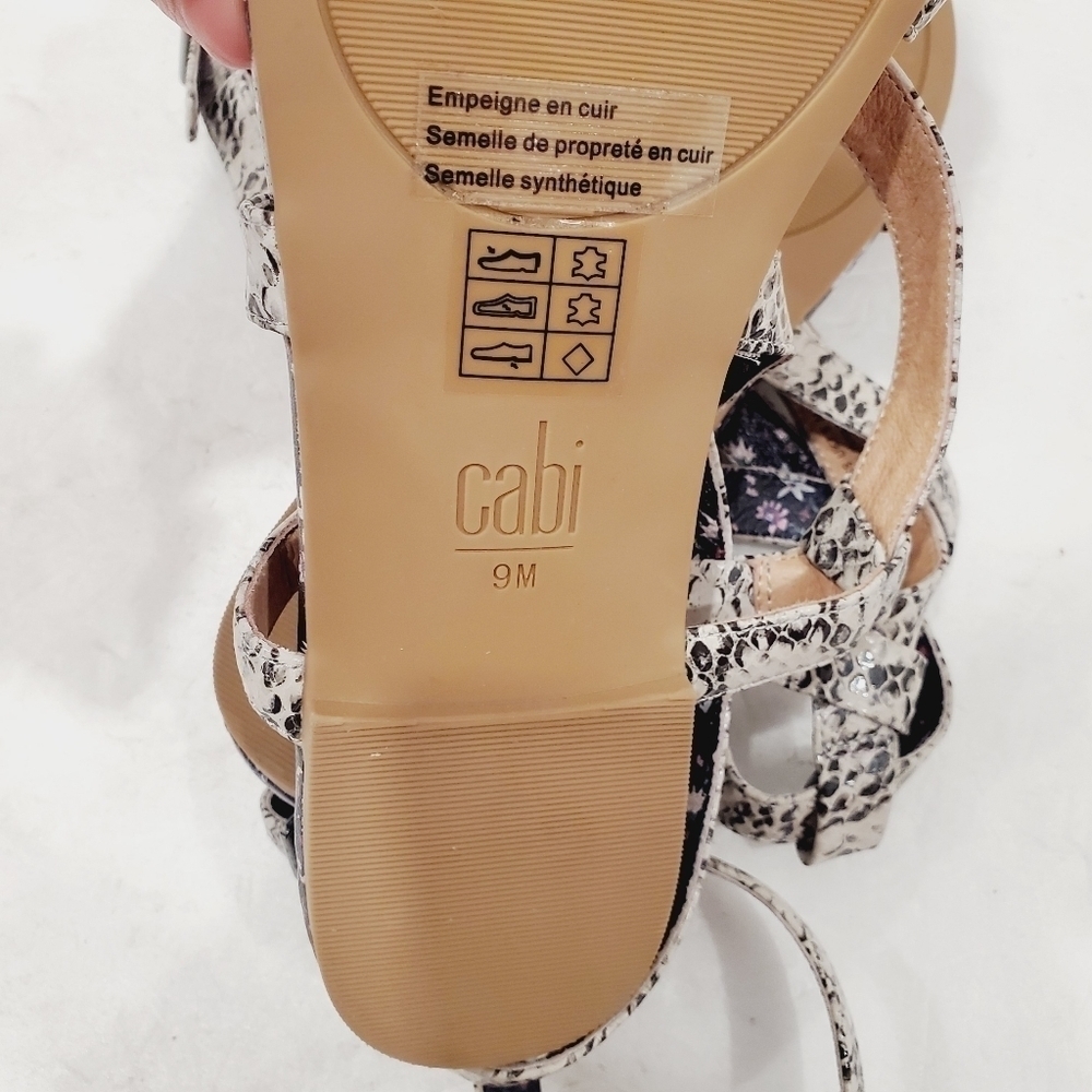 New Cabi Athena Gray Python Gladiator Sandals - image 4